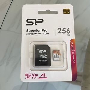 Superior pro microSDXC UHS-l card. 256GB